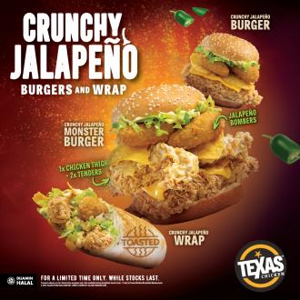 Texas Chicken Crunchy Jalapeno Burgers and Wrap