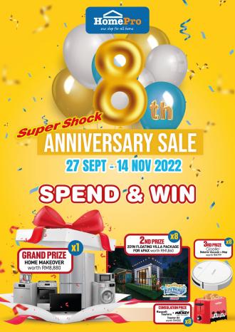 HomePro Super Shock Anniversary Sale Catalogue (27 September 2022 - 14 November 2022)