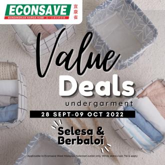Econsave Undergarments Value Deals Promotion (28 September 2022 - 9 October 2022)