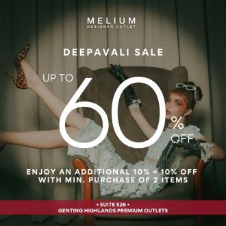Melium Designer Deepavali Sale Up To 60% OFF at Genting Highlands Premium Outlets (1 October 2022 - 31 October 2022)