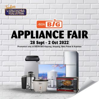 AEON BiG Appliance Fair Promotion (28 September 2022 - 2 October 2022)