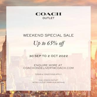 Coach Weekend Sale Up To 65% OFF at Mitsui Outlet Park (30 September 2022 - 2 October 2022)