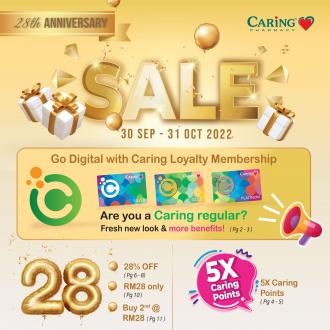 Caring Pharmacy 28th Anniversary Sale (30 September 2022 - 31 October 2022)