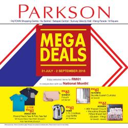Parkson Mega Deals Promotion (31 July 2018 - 2 September 2018)