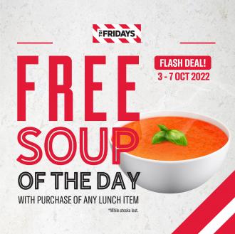 TGI Fridays Lunch FREE Soup Of The Day Promotion (3 October 2022 - 7 October 2022)