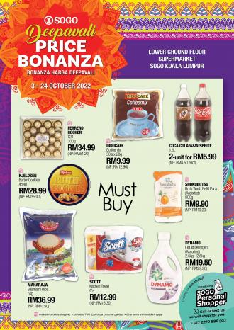 SOGO Kuala Lumpur Supermarket Deepavali Price Bonanza Promotion (3 October 2022 - 24 October 2022)
