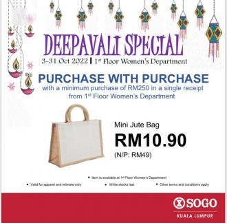 SOGO Kuala Lumpur Purchase With Purchase Deepavali Promotion (3 October 2022 - 31 October 2022)