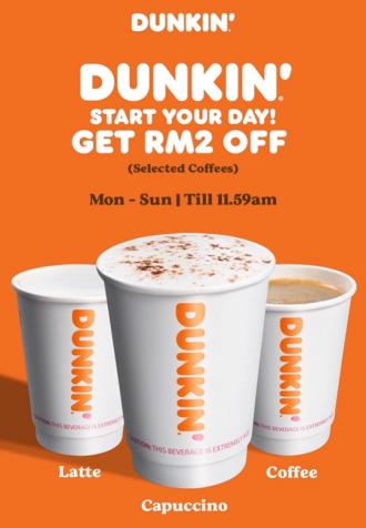 Dunkin' Morning Coffee RM2 OFF Promotion