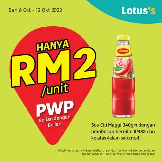 Tesco / Lotus's Sos Cili Maggi PWP Promotion (6 October 2022 - 12 October 2022)