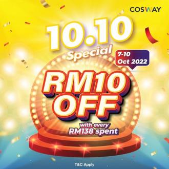 Cosway 10.10 Sale RM10 OFF (7 October 2022 - 10 October 2022)