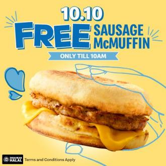 McDonald's 10.10 Promotion FREE Sausage McMuffin (10 October 2022)