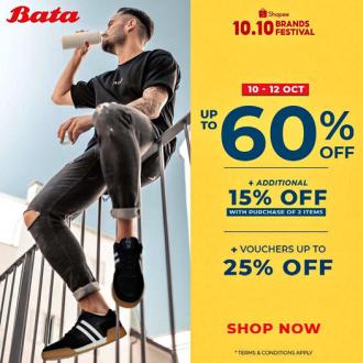 Bata Shopee 10.10 Sale Up To 60% OFF (10 October 2022 - 12 October 2022)