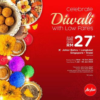 Airasia Super App Diwali Promotion (valid until 16 October 2022)