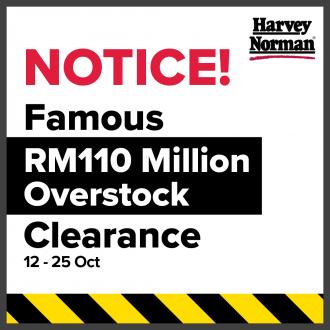 Harvey Norman The Famous RM110 Million Overstock Clearance Sale (12 October 2022 - 25 October 2022)