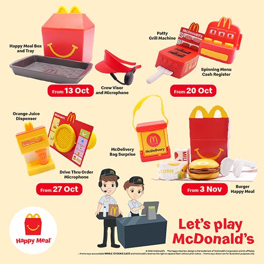 McDonald's Happy Meal FREE Mcdonald's Toys Promotion (13 October 2022