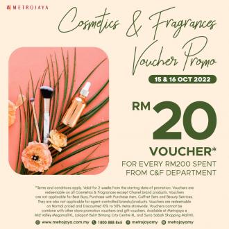 Metrojaya Cosmetics & Fragrances Voucher Promotion (15 October 2022 - 16 October 2022)