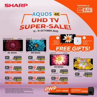 AEON BiG Sharp Aquas UHD TV Super Sale (12 October 2022 - 31 October 2022)