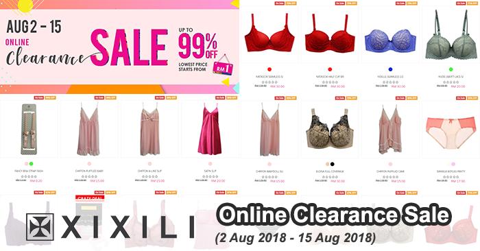 XIXILI Online Clearance Sale up to 99% off (2 August 2018 - 15 August 2018)
