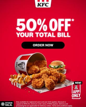KFC App 50% OFF Promotion