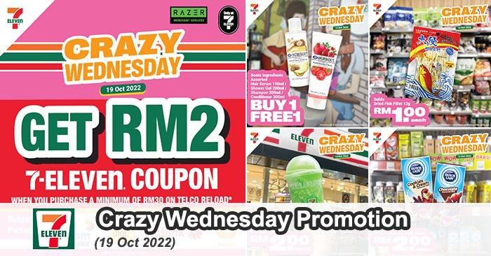7 Eleven Crazy Wednesday Promotion (19 Oct 2022)