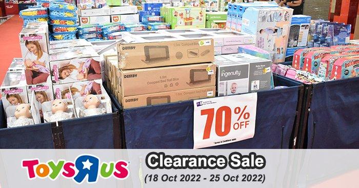 Toys R Us Star Members Clearance Sale Up To 70% OFF at Summit USJ (18 Oct 2022 - 25 Oct 2022)