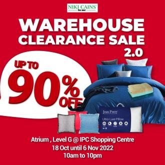 Niki Cains Home Warehouse Clearance Sale Up To 90% OFF (18 October 2022 - 6 November 2022)