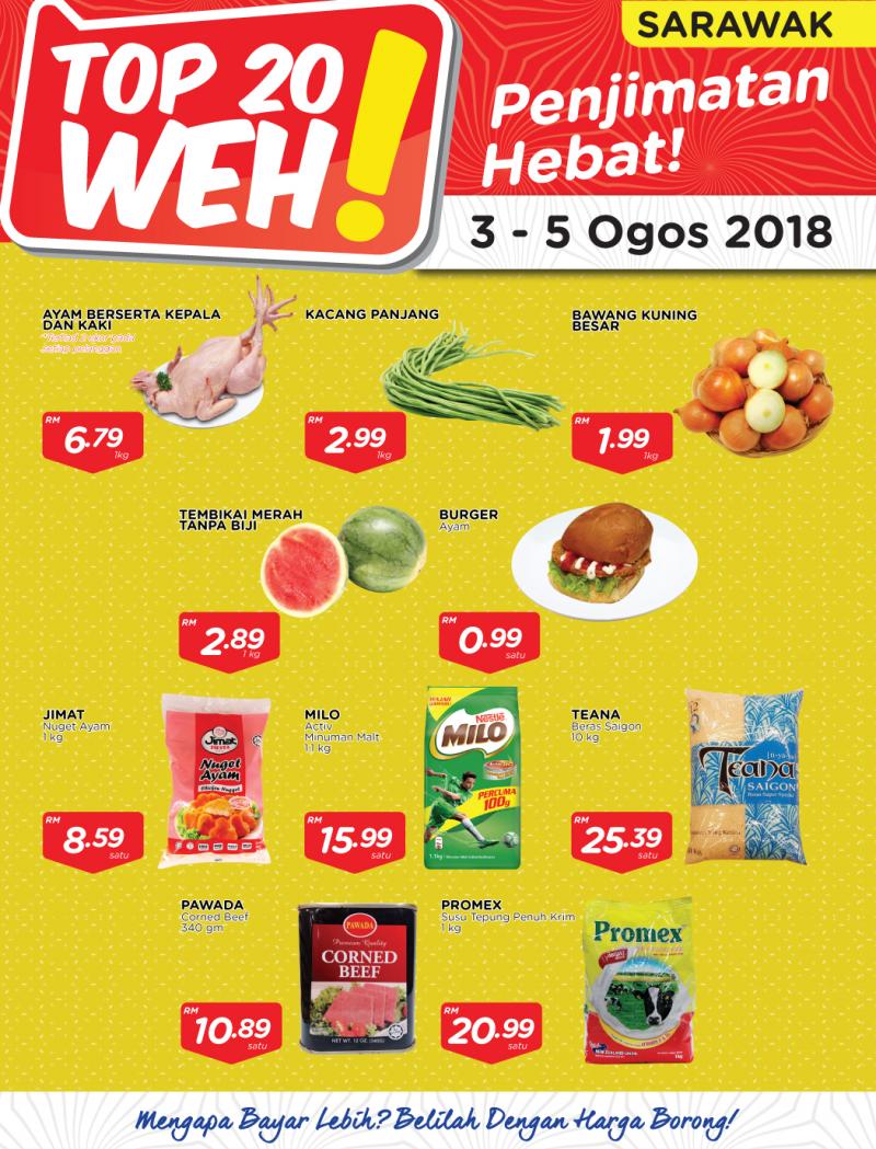 MYDIN TOP 20 WEH Promotion at Sarawak (3 August 2018 - 5 August 2018)