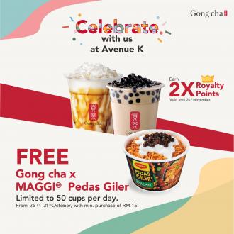 Gong Cha Avenue K Opening Promotion (25 October 2022 - 31 October 2022)