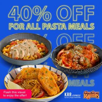 Kenny Rogers ROASTERS World Pasta Day Promotion 40% OFF All Pasta Meals (25 October 2022 - 27 October 2022)