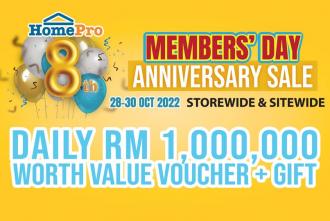 HomePro Members Day Anniversary Sale (28 Oct 2022 - 30 Oct 2022)