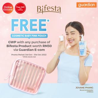Guardian Bifesta FREE Cosmetic Baby Pink Pouch Promotion (3 October 2022 - 31 October 2022)