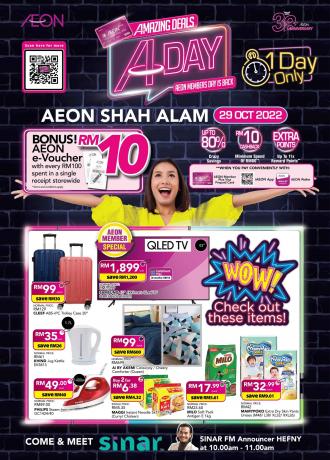 AEON Shah Alam AEON Member Day Sale Up To 80% OFF (29 Oct 2022)