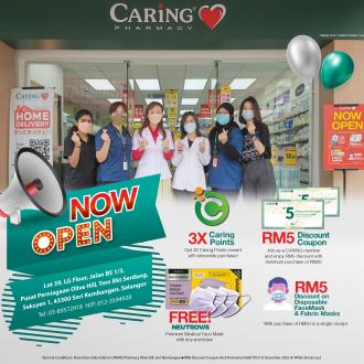 Caring Pharmacy Olive Hill Seri Kembangan Opening Promotion (28 Oct 2022 - 4 Dec 2022)