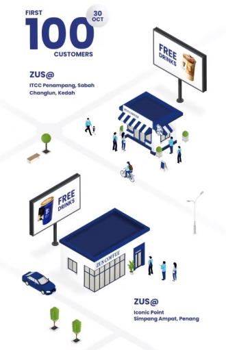 ZUS Coffee Opening FREE Drinks Promotion (30 October 2022)