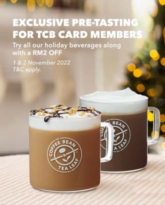 Coffee Bean Holiday Beverages RM2 OFF Promotion (1 November 2022 - 2 November 2022)