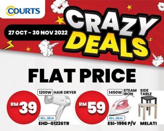 COURTS Flat Price Crazy Deals Promotion (27 October 2022 - 30 November 2022)
