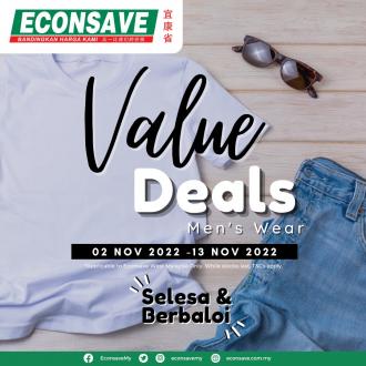 Econsave Men's Wear Value Deals Promotion (2 November 2022 - 13 November 2022)