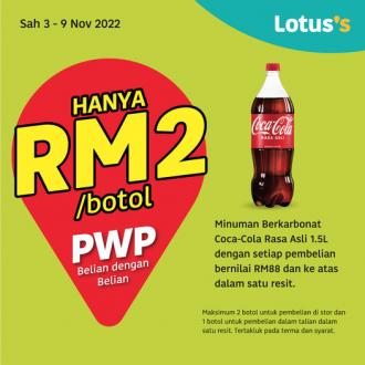 Lotus's Coca-Cola Rasa Asli for RM2 PWP Promotion (3 November 2022 - 9 November 2022)