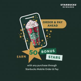 Starbucks Rewards Monday & Thursday Earn 50 Bonus Stars Promotion (3 November 2022 - 29 December 2022)