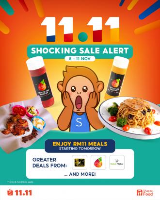 ShopeeFood 11.11 Sale RM11 Meals Promotion (5 November 2022 - 11 November 2022)