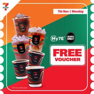 7-Eleven My7E Members 7-11 Day FREE 7Cafe Coffee Promotion (7 November 2022)