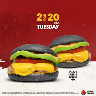 Spade's Burger 2 for RM20 Tuesday Promotion