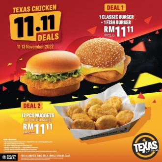Texas Chicken 11.11 Promotion (11 November 2022 - 13 November 2022)