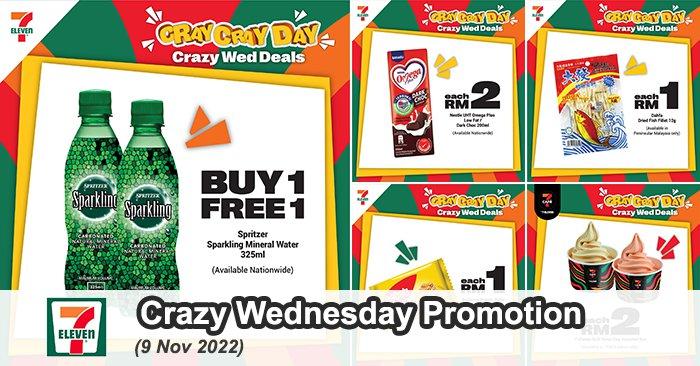 7 Eleven Crazy Wednesday Promotion (9 Nov 2022)