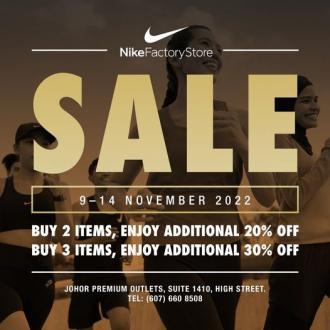 Nike Factory Store Special Sale at Johor Premium Outlets (9 November 2022 - 14 November 2022)