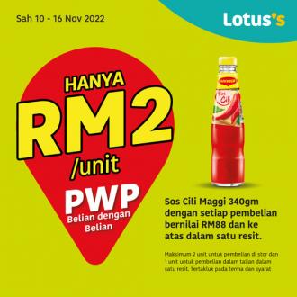 Lotus's Sos Cili Maggi PWP Promotion (10 November 2022 - 16 November 2022)