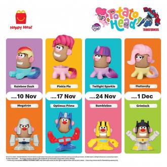 McDonald's Happy Meal FREE My Little Pony, Transformers & Potato Head Toys Promotion (10 November 2022 - 7 December 2022)