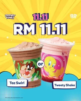 Baskin Robbins 11.11 Promotion Taz Swirl & Tweety Shake for RM11.11 (11 November 2022)
