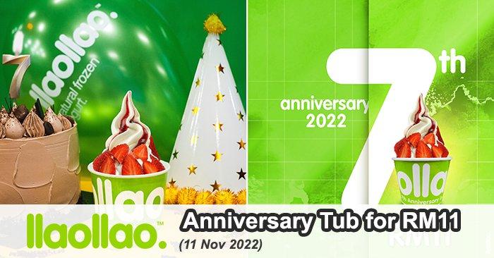 llaollao 11.11 Promotion Special Anniversary Tub for RM11 (11 Nov 2022)