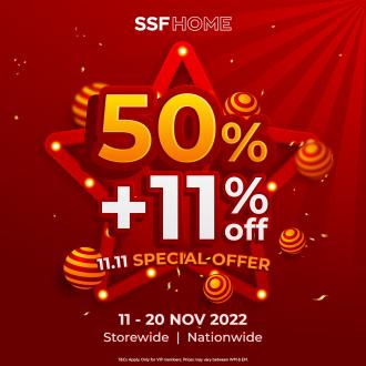 SSF 11.11 Sale 50% OFF + 11% OFF Storewide (20 November 2022)